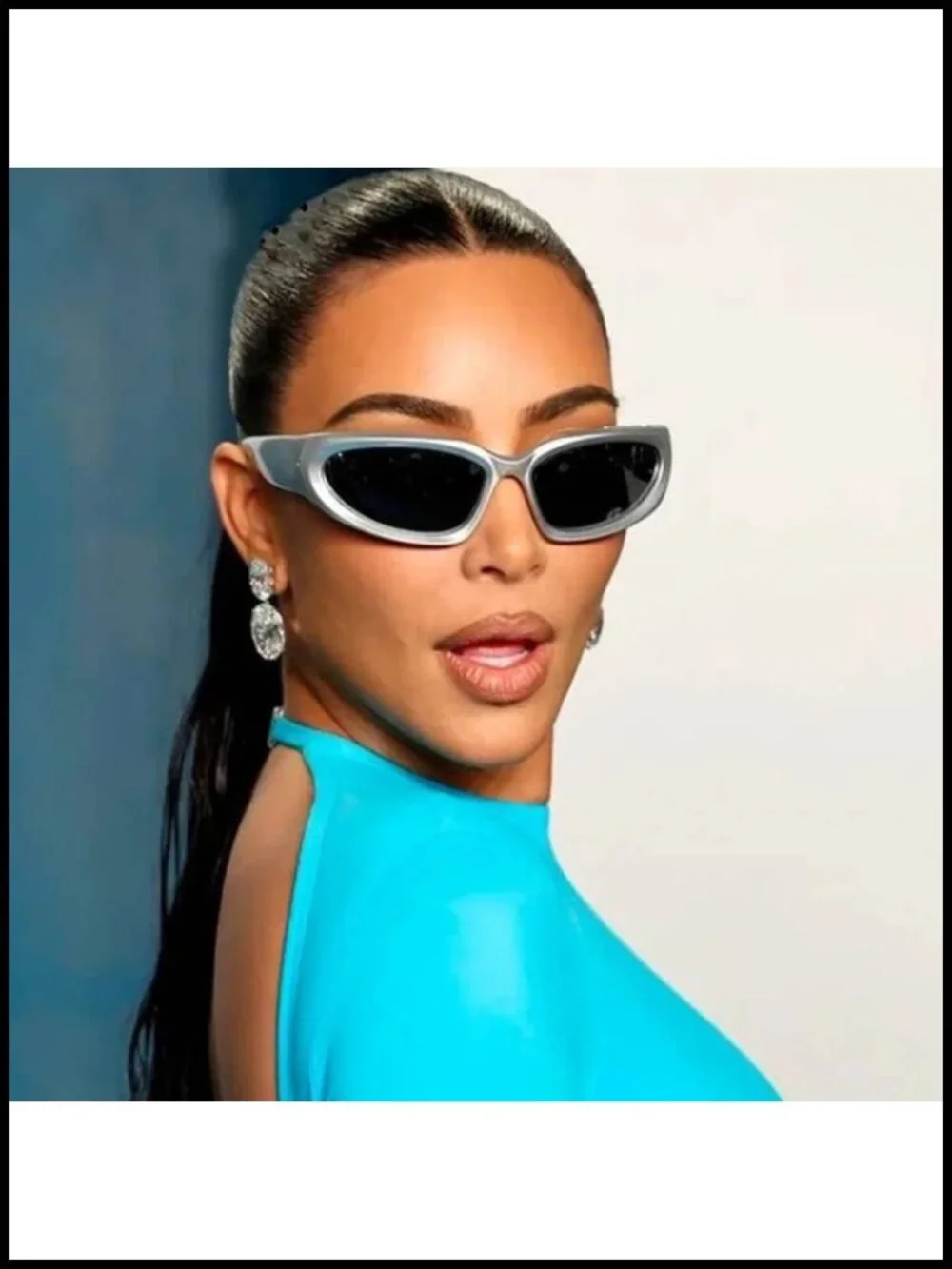 Flexible Wrap Sunglasses UV400 Protection Oval Retro Shades Unisex